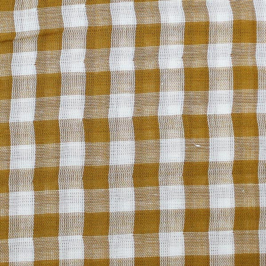 Gingham, doppia garza vichy, ocra