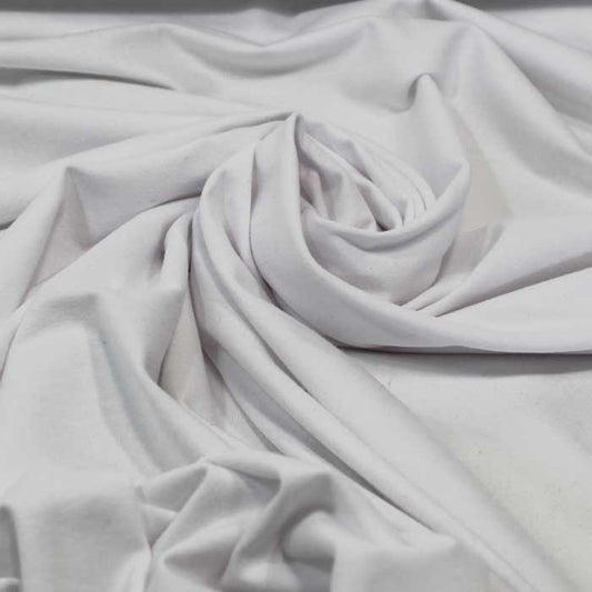 Jersey de coton uni blanc