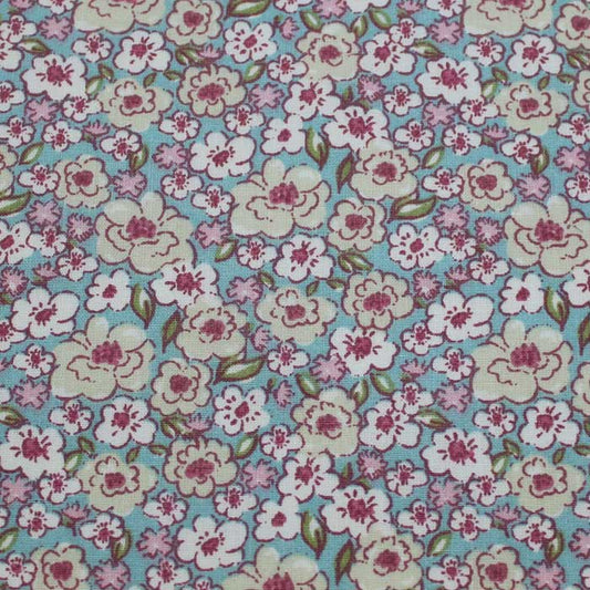 Fat quarter, Kalmia, Menthe, cotone francese
