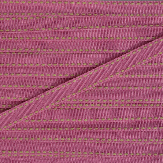 Ruban gros grain fuchsia avec surpiqûres