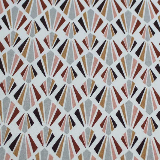 Fat quarter, Payani, marsala e mattone, cotone francese