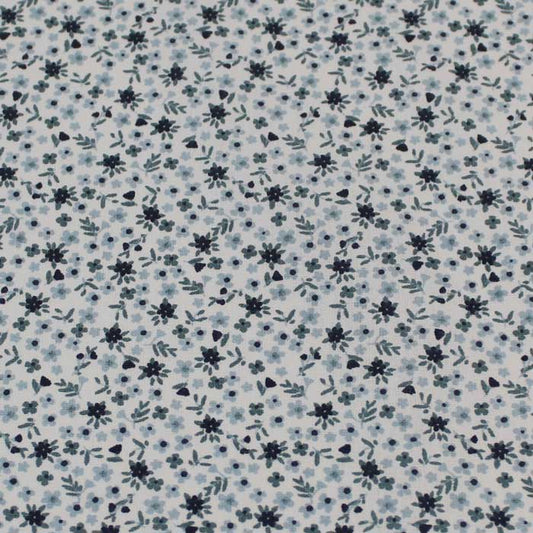 Fat quarter, Pio, bleu arctique et nuit, coton français