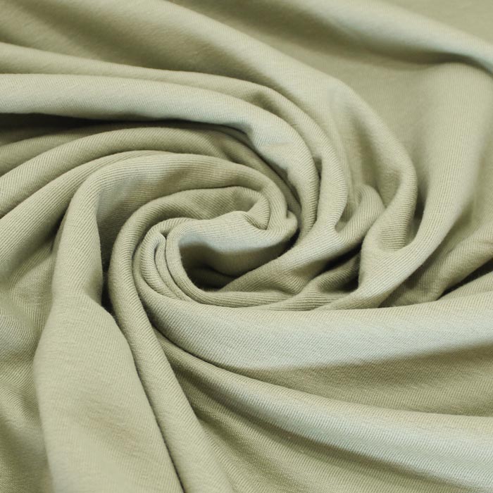 French terry, Tea Green, felpa garzata