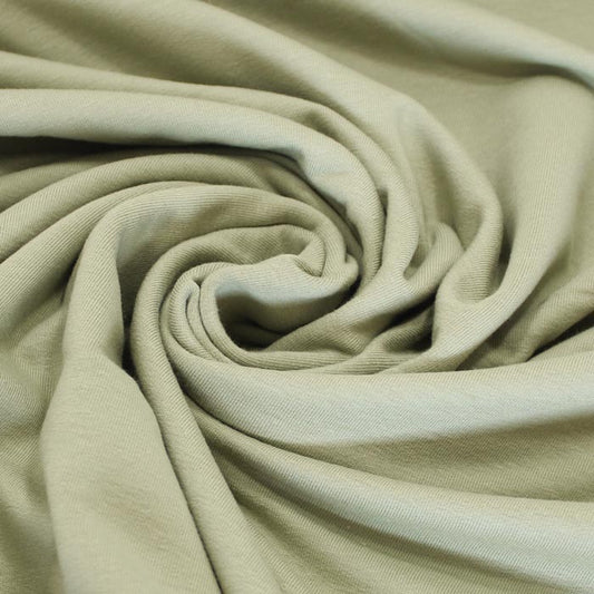 French terry, Tea Green, felpa garzata