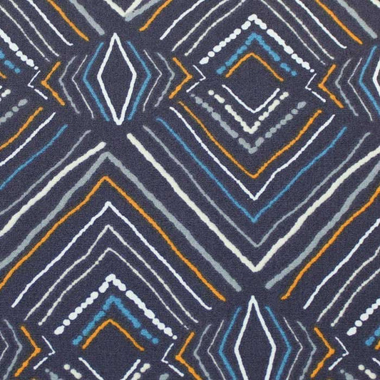 Fat quarter, Wave, Bleu nuit, coton américain